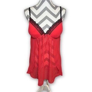 Red and black lingerie babydoll